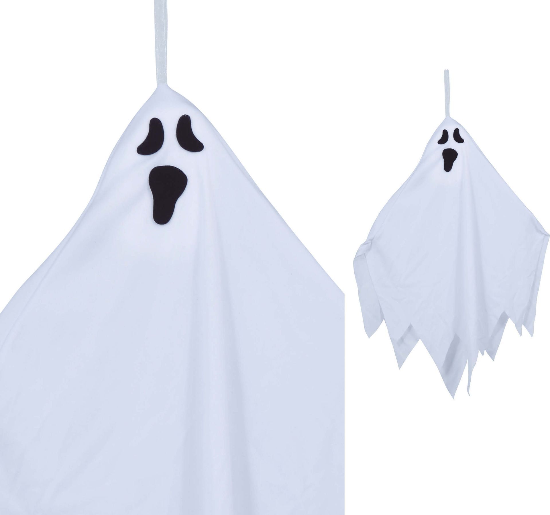 Witte Spook Hangpop met Licht 45cm