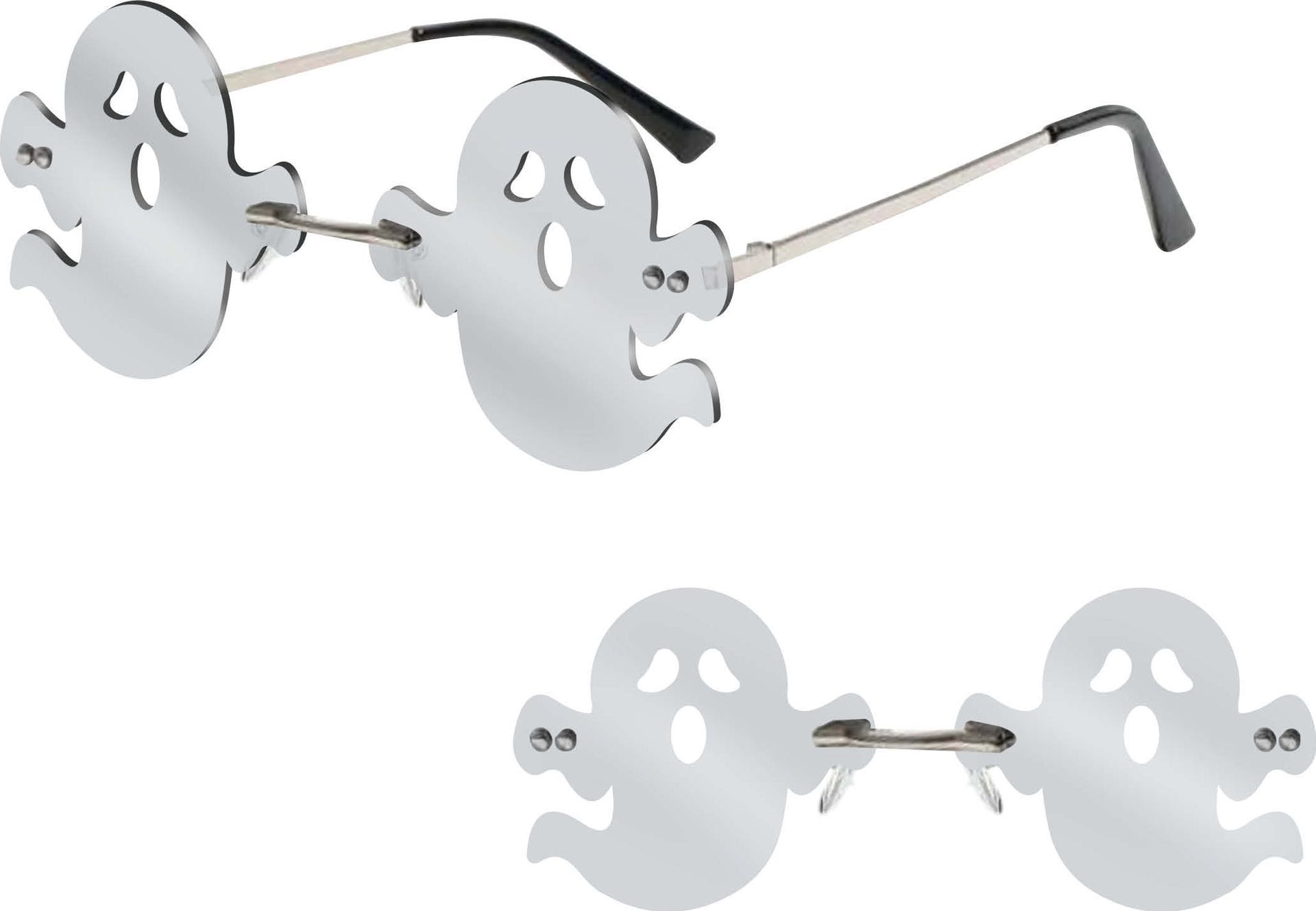 Witte Spookjes Bril Halloween