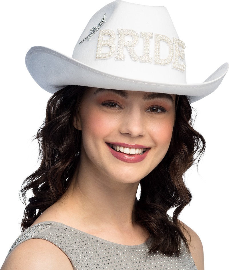 Witte Vrijgezellenfeest Cowboyhoed
