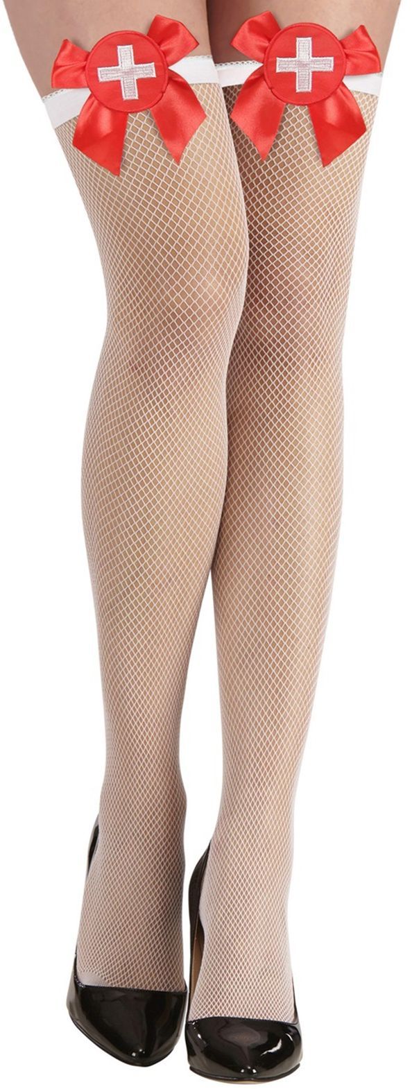 Witte Zuster Visnet Kousen