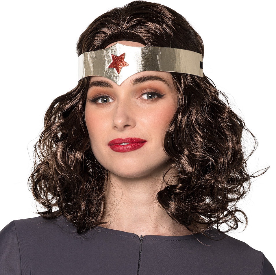 Wonder Woman Pruik met Hoofdband Dames