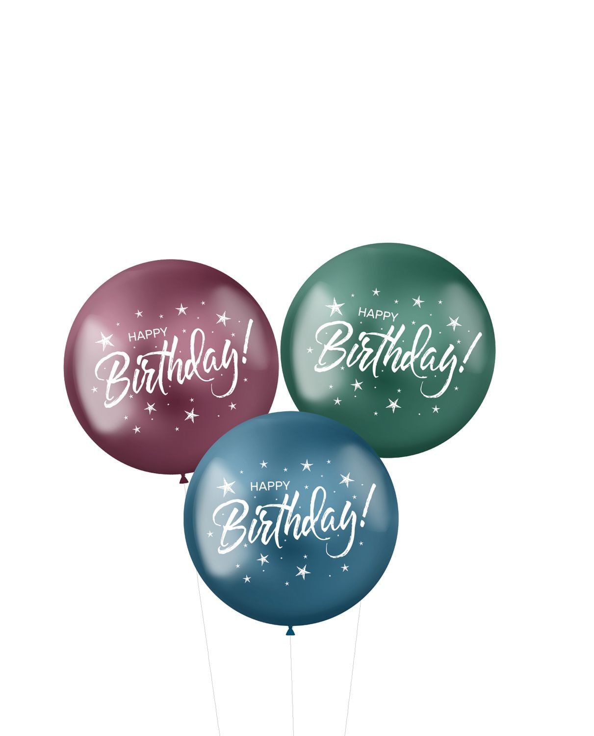 XL ballonnen happy Birthday stellar 3 stuks