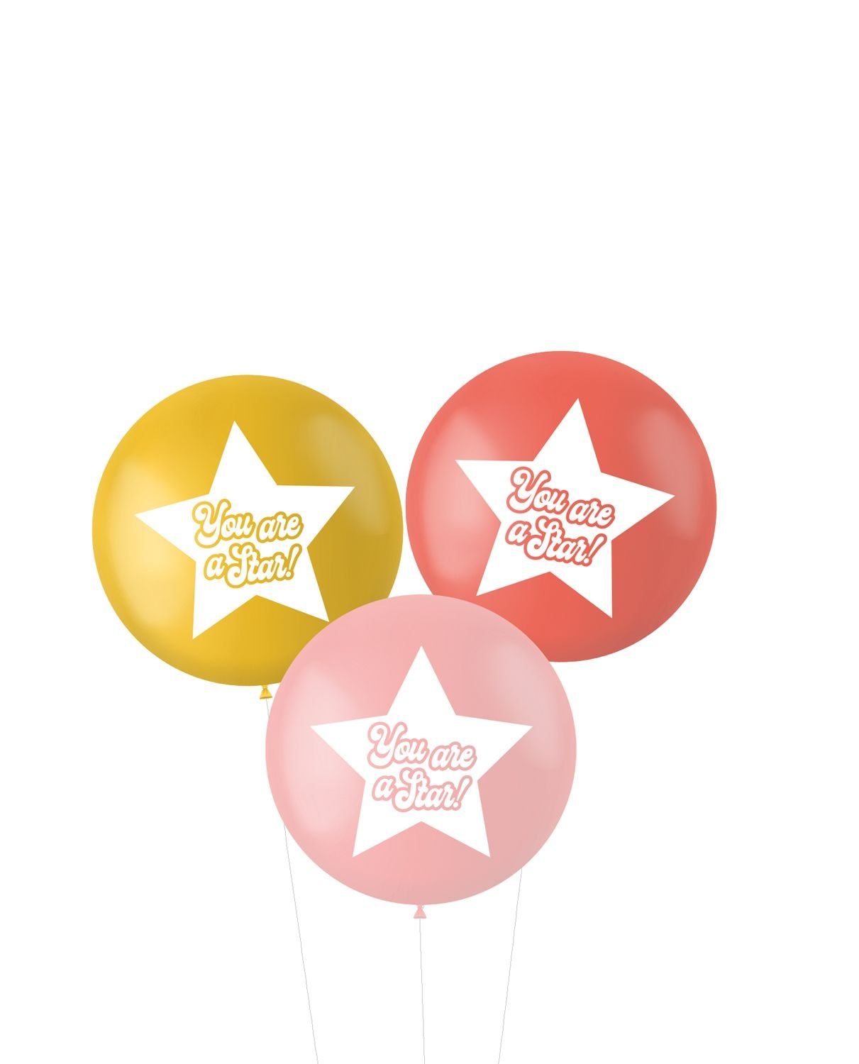 XL ballonnen You are a star roze rood 3 stuks