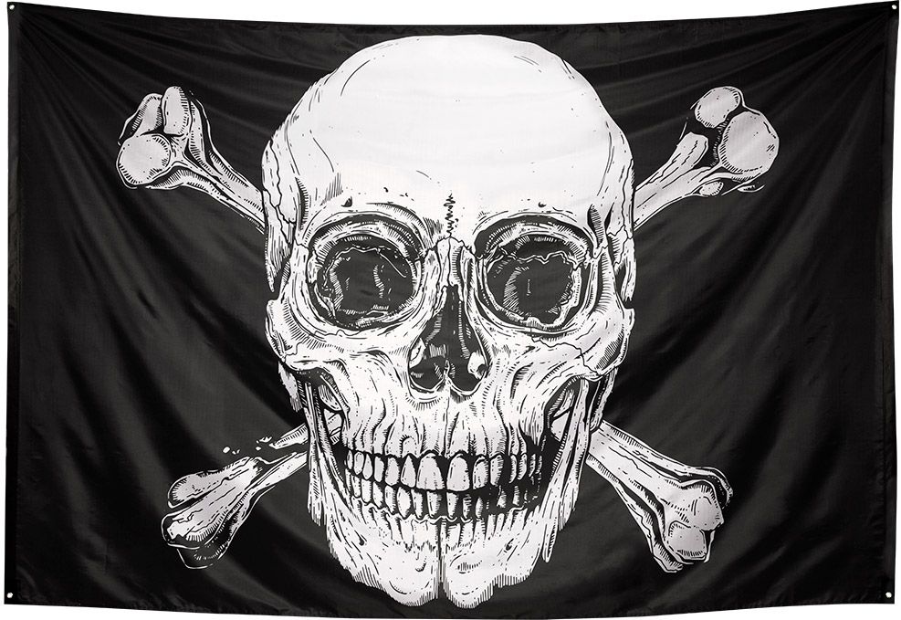 XL piratenvlag met schedel