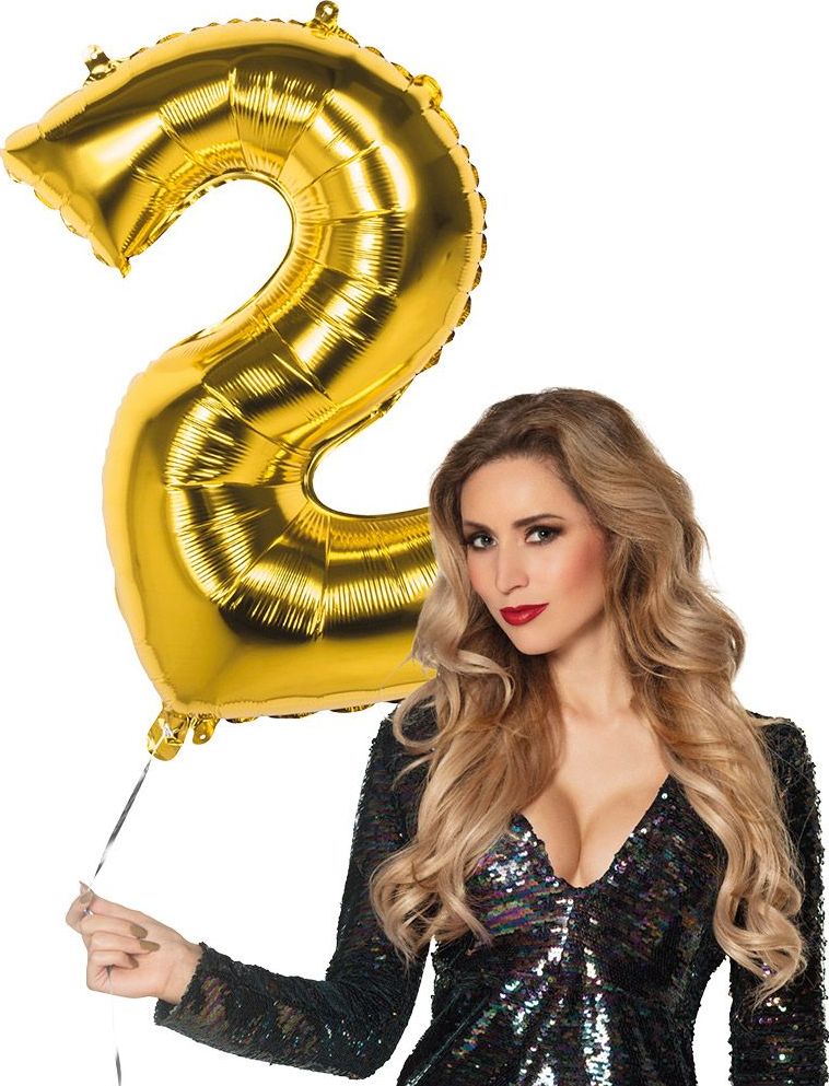 Xxl Gouden Folieballon Cijfer 2