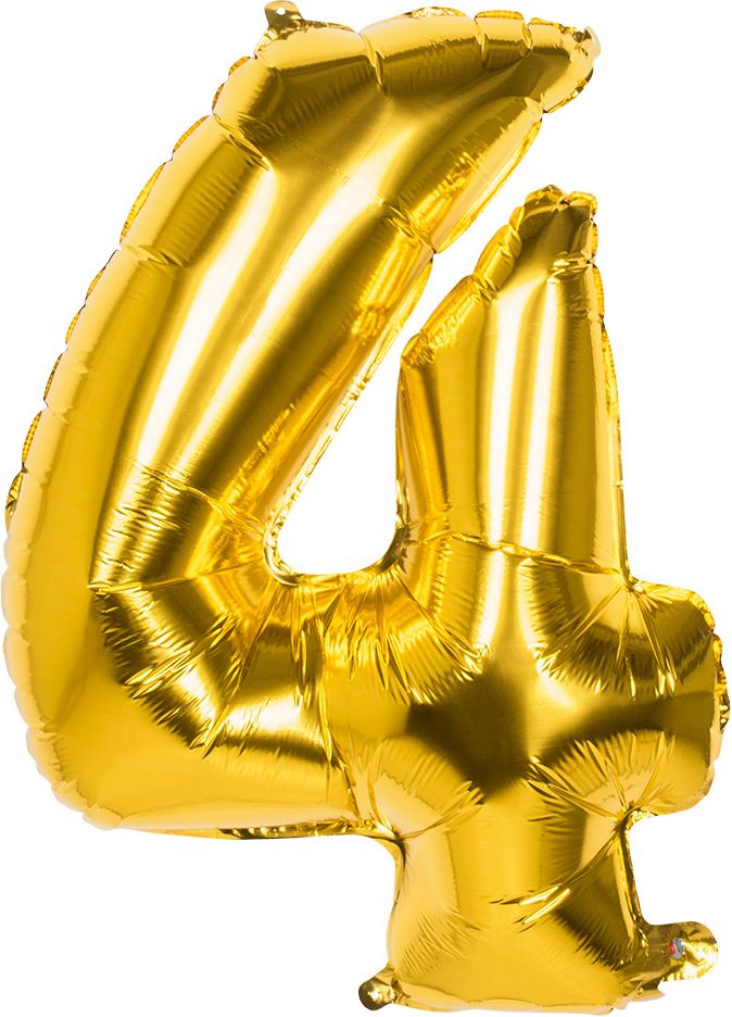 XXL gouden folieballon cijfer 4