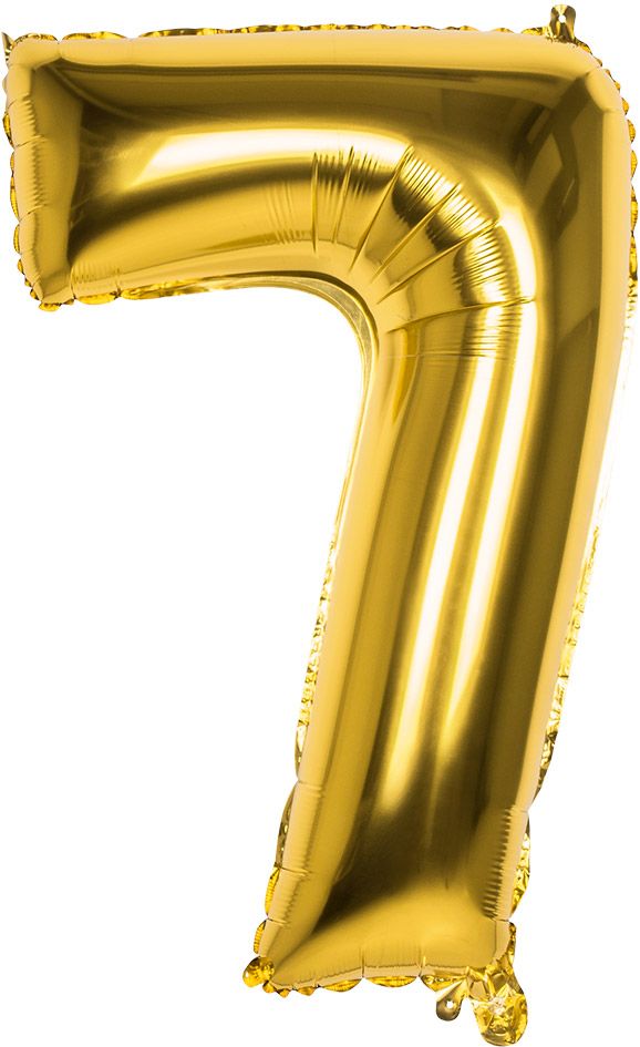 XXL gouden folieballon cijfer 7