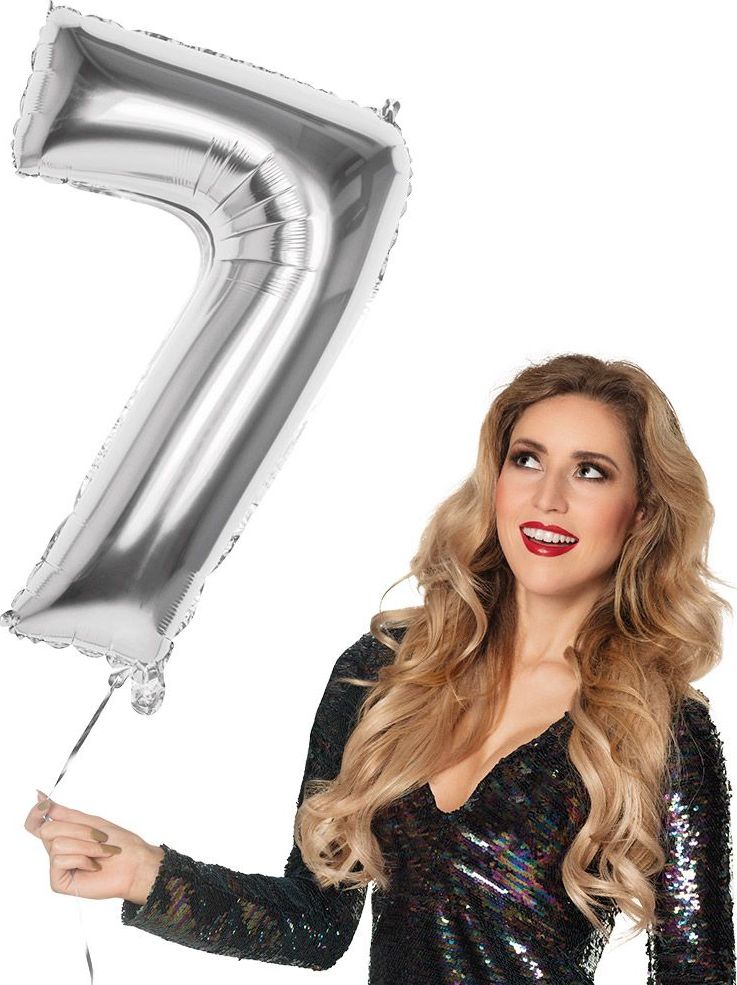 Xxl Zilveren Folieballon Cijfer 7
