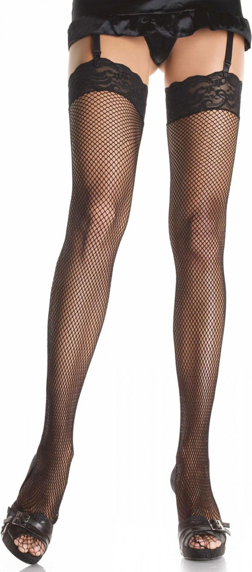 Yara Visnet Kousen met Kant Zwart