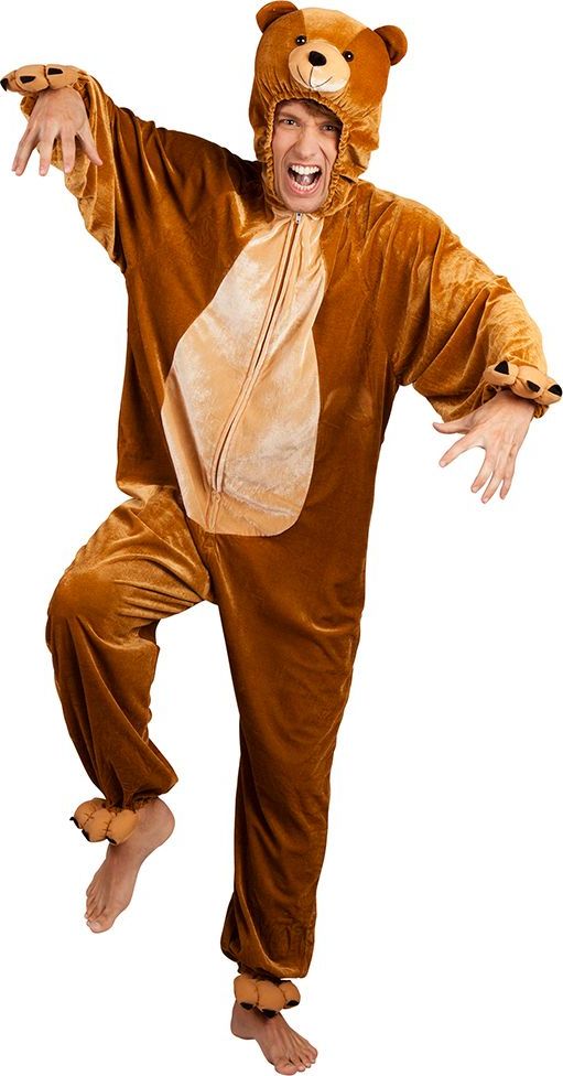 Zachte Bruine Beer Kostuum Tiener