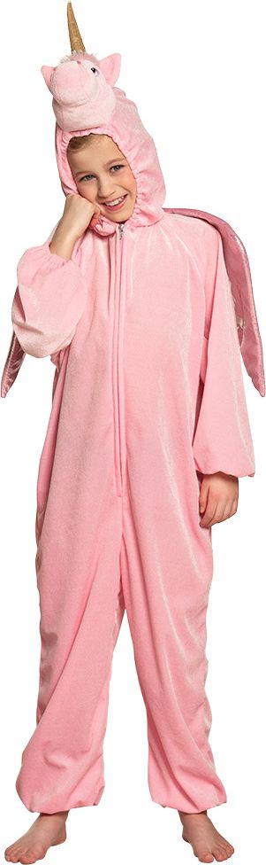Zachte eenhoorn jumpsuit kind roze