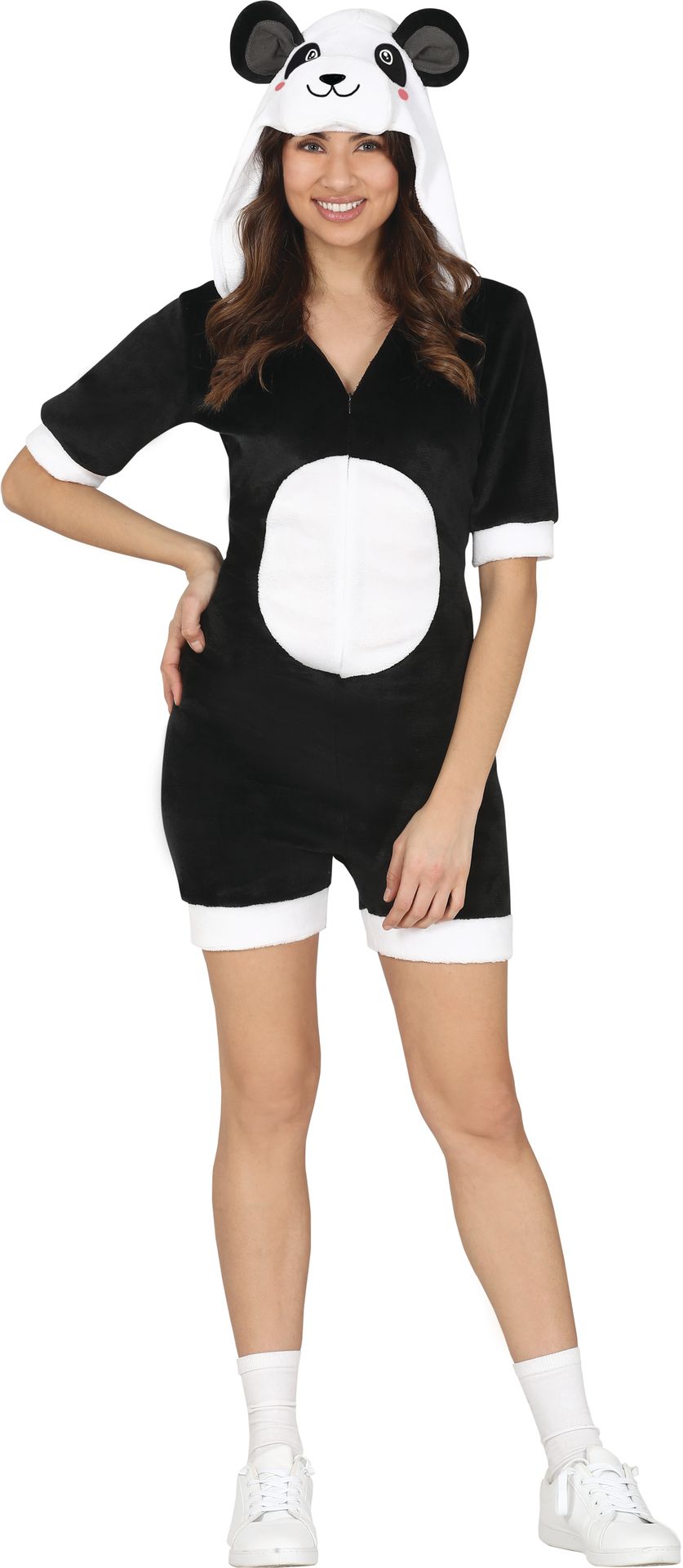 Zachte Pandabeer Korte Onesie Vrouw