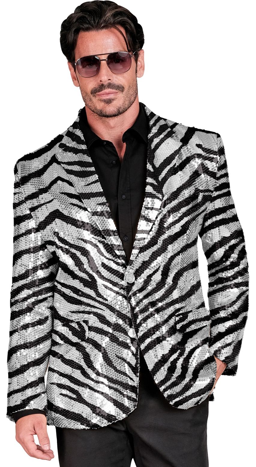 Zebraprint Pailletten Party Colbert Heren