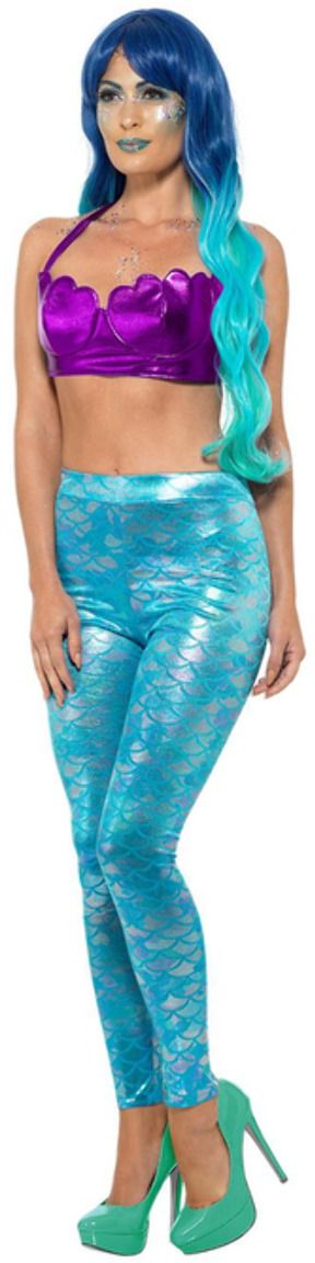 Zeemeermin Blauwe Legging