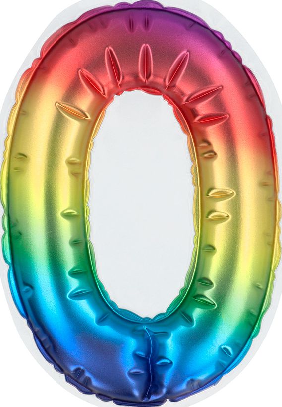 Zelfklevende Folieballon Regenboog 0