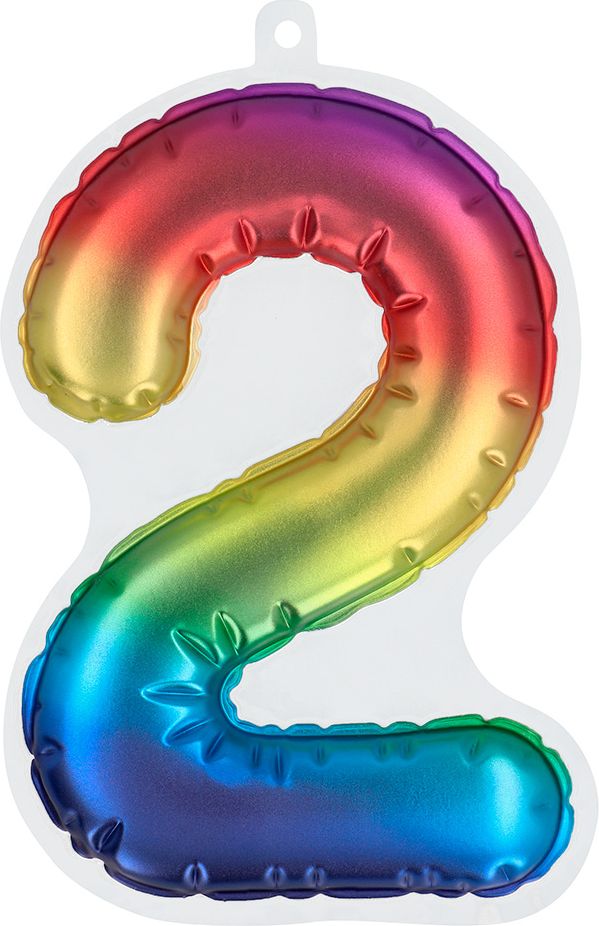Zelfklevende folieballon regenboog 2