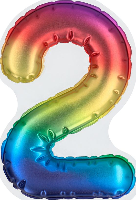 Zelfklevende Folieballon Regenboog 2