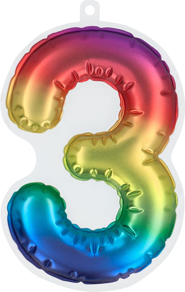 Zelfklevende folieballon regenboog 3