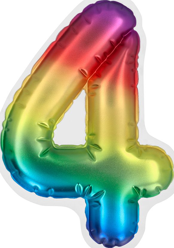 Zelfklevende Folieballon Regenboog 4
