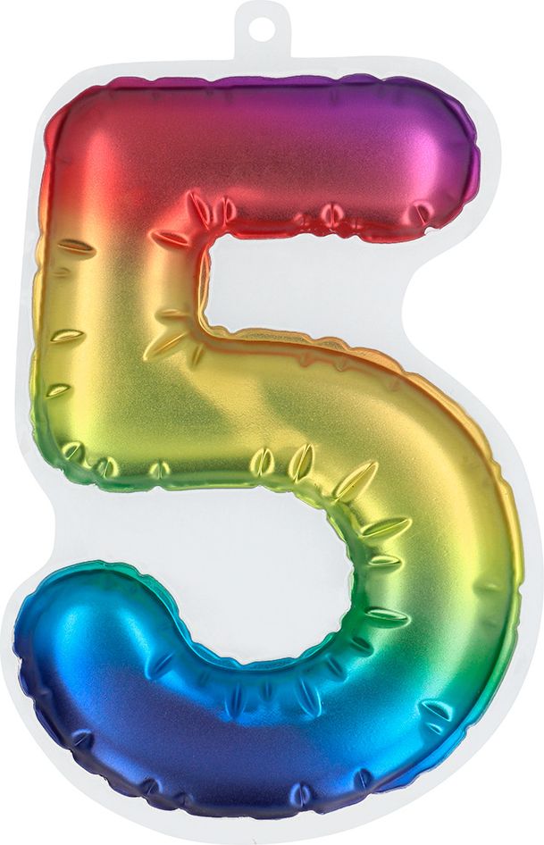 Zelfklevende folieballon regenboog 5