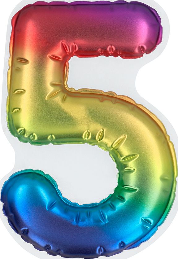 Zelfklevende Folieballon Regenboog 5