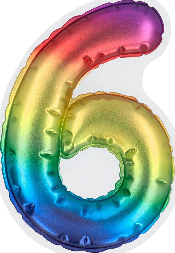 Zelfklevende Folieballon Regenboog 6