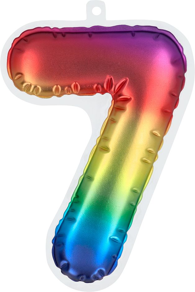 Zelfklevende folieballon regenboog 7