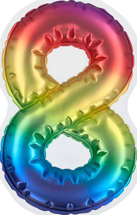 Zelfklevende Folieballon Regenboog 8
