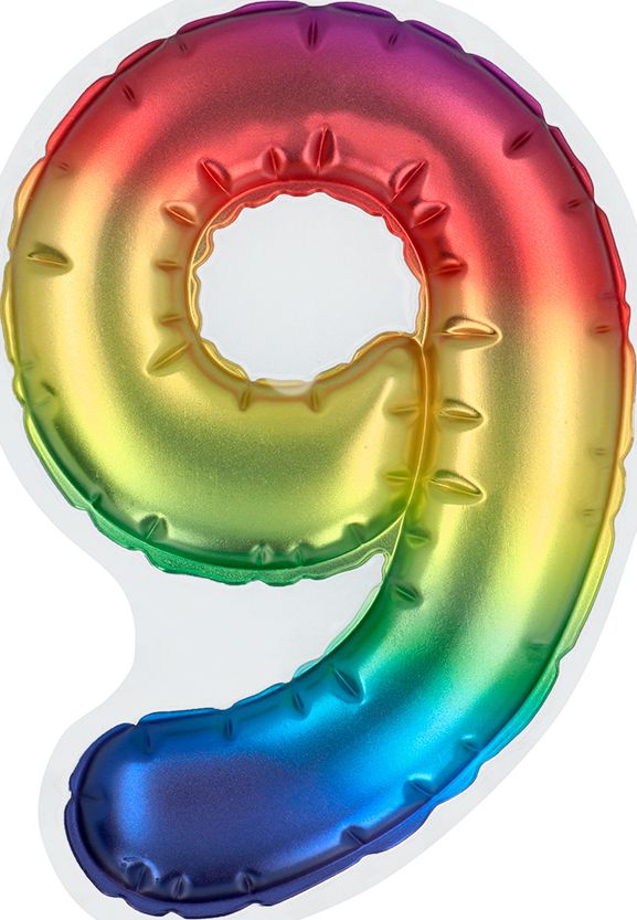Zelfklevende Folieballon Regenboog 9