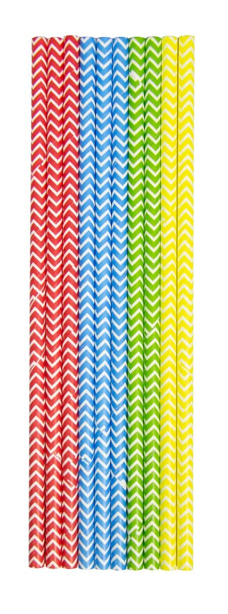 Zigzag Papieren Rietjes 10 Stuks