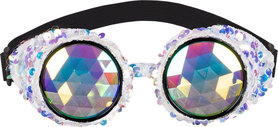 Zilver Pailletten Space Partybril Caleidoscoop