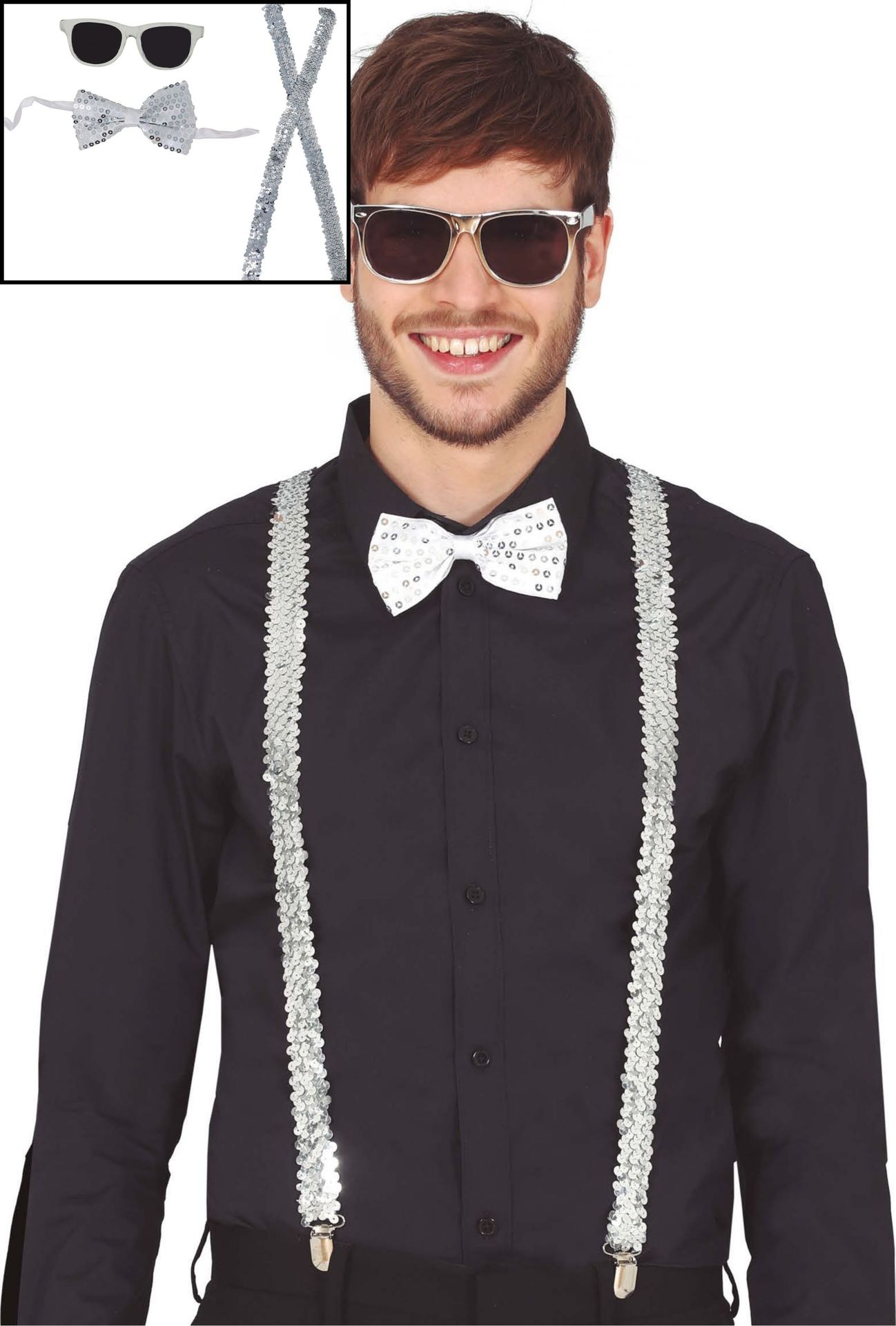 Zilver Pailletten Thema Set