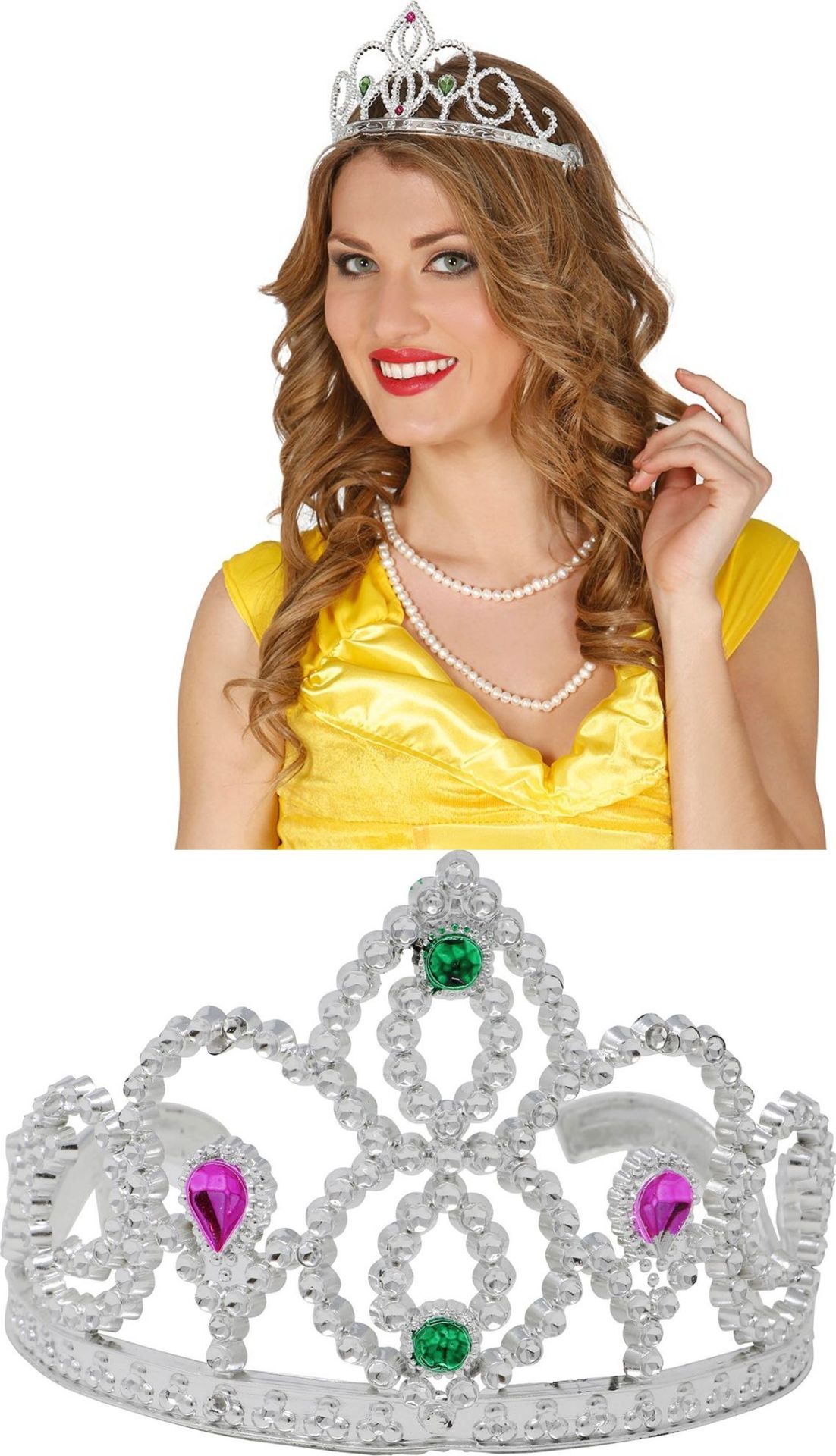 Zilver Prinsessen Tiara met Steentjes