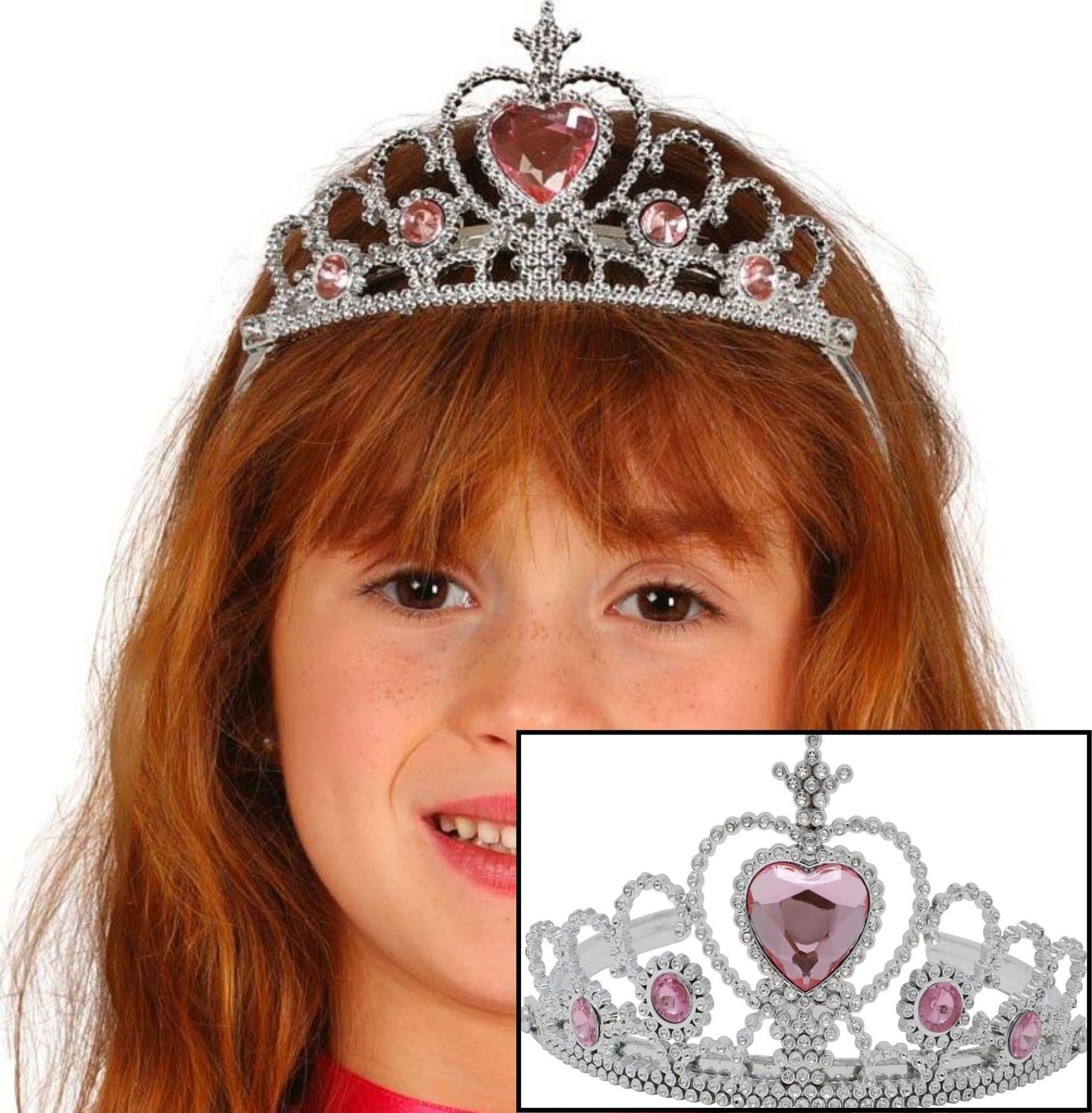 Zilver Roze Prinsessen Kroontje Kind