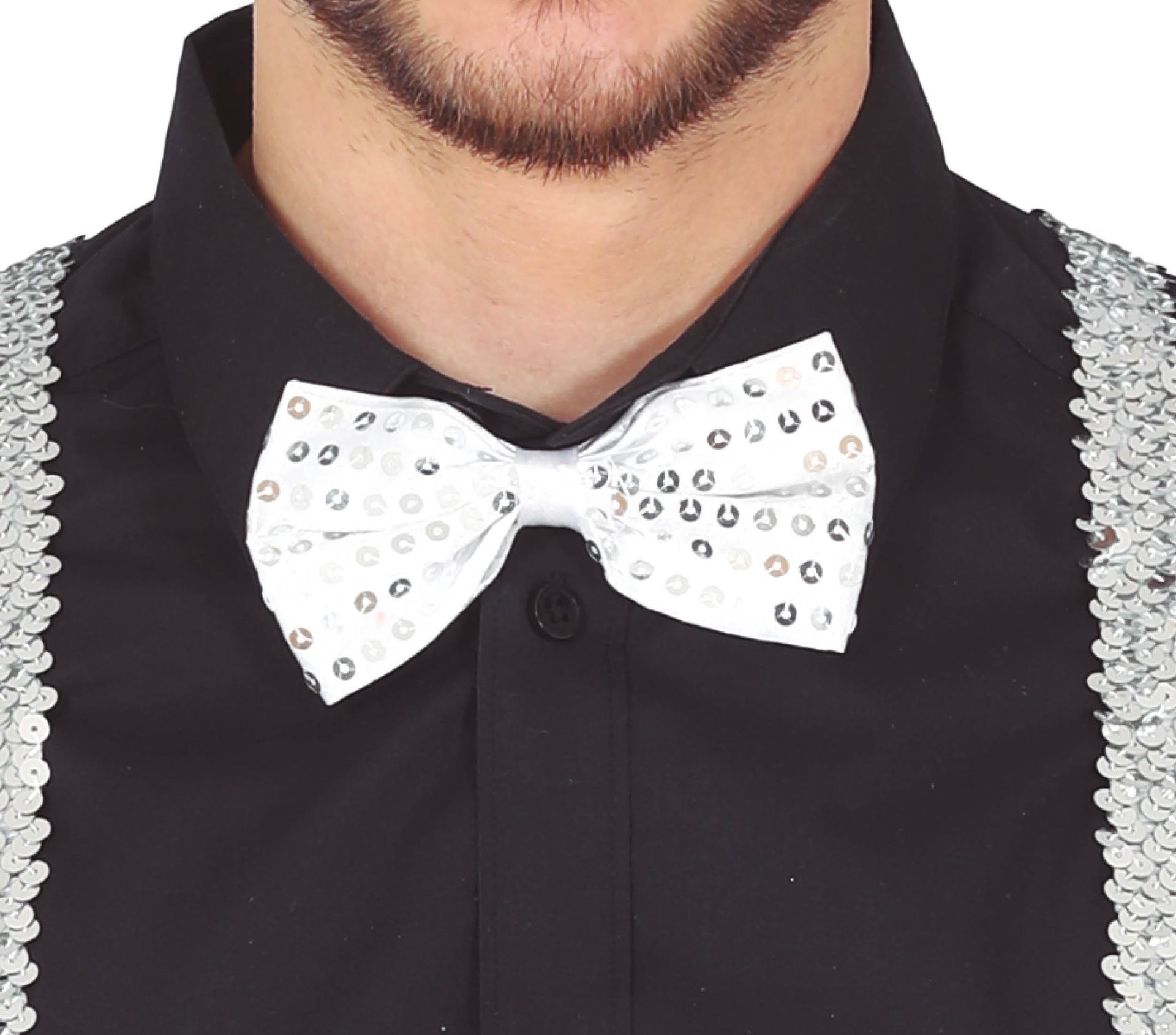 Zilver Vlinderdas met Pailletten