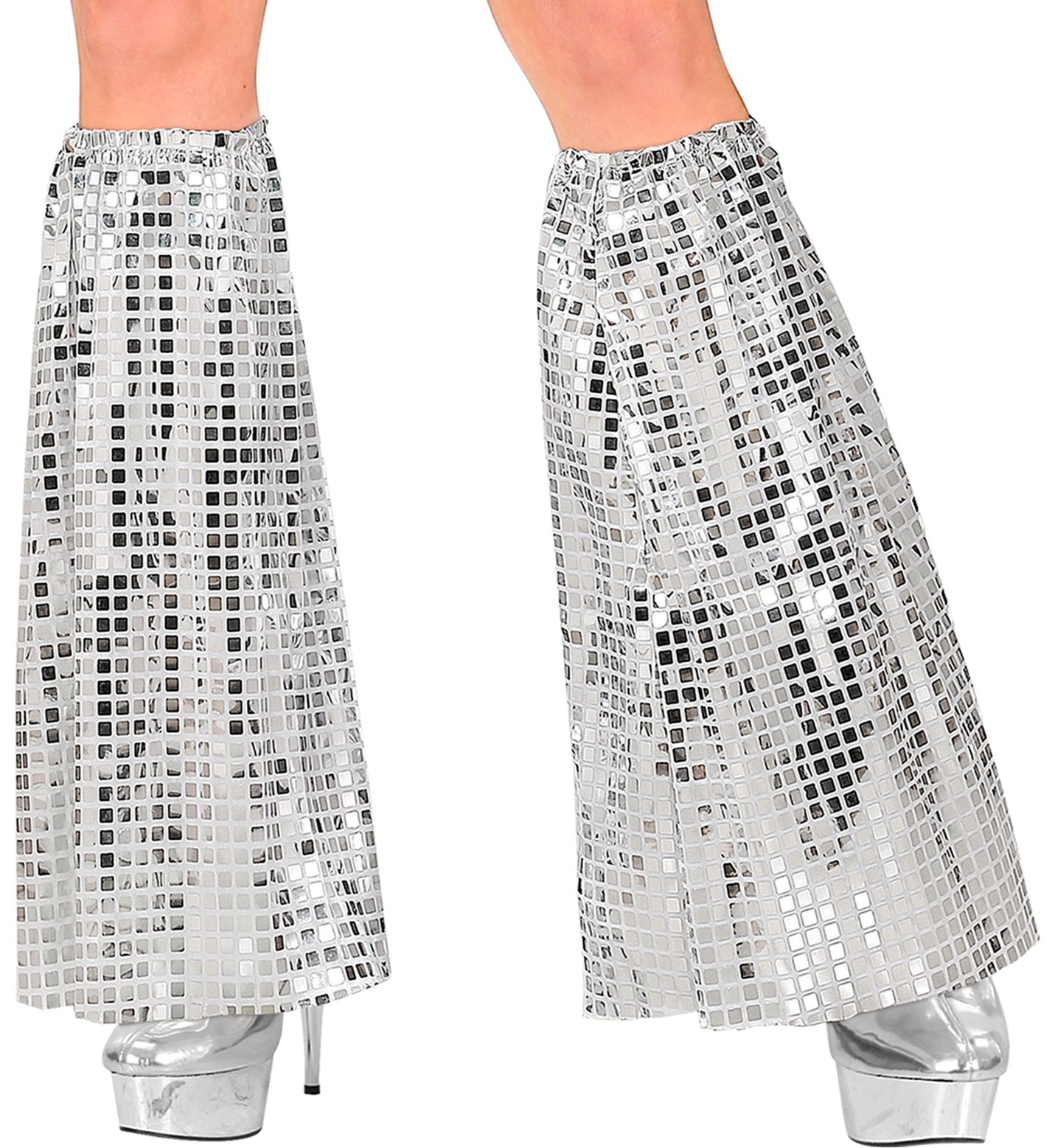 Zilveren 70's Discobal Beenwarmers