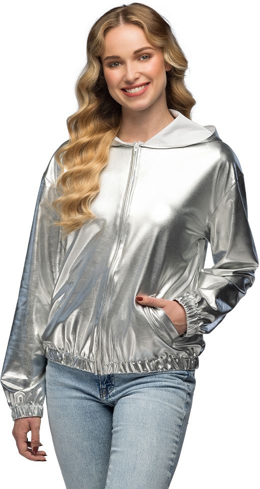 Zilveren 90's Rave Trainingsjas Dames