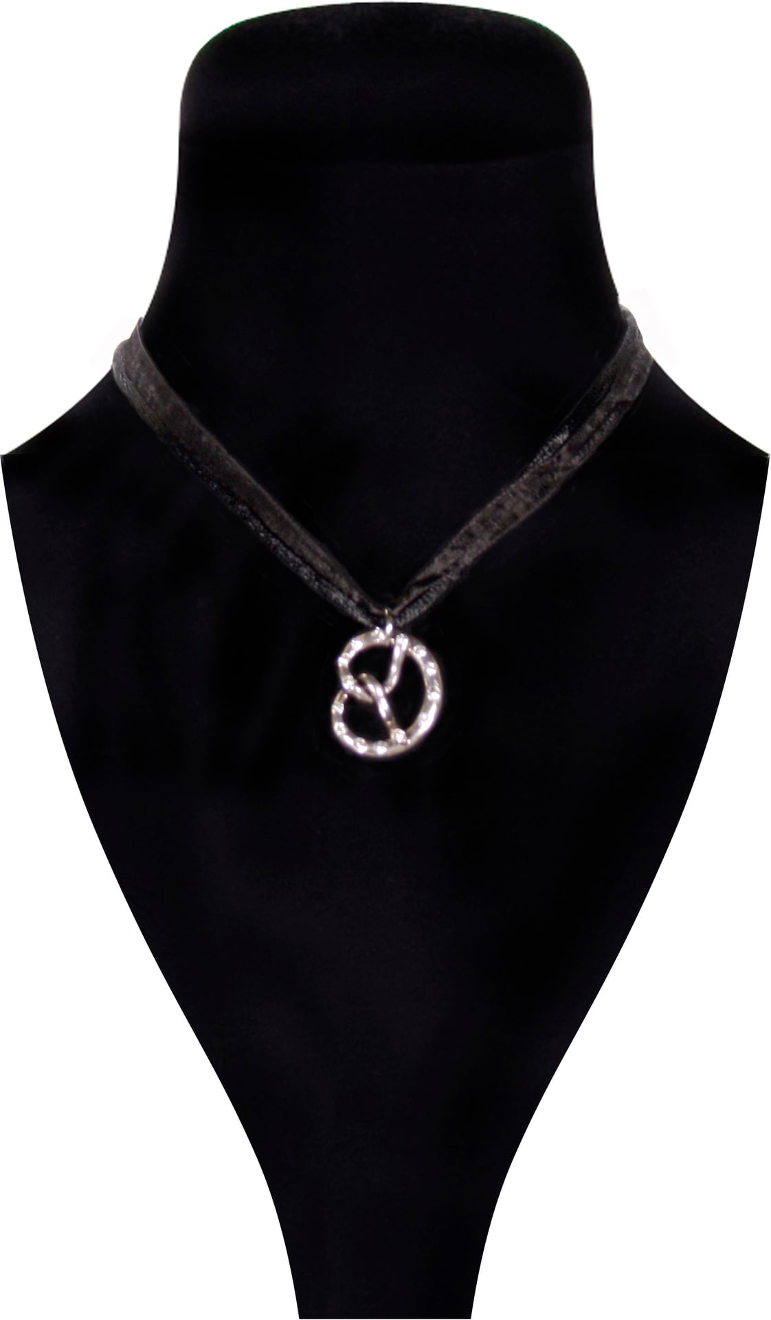 Zilveren Brezel Ketting Oktoberfest met Strass