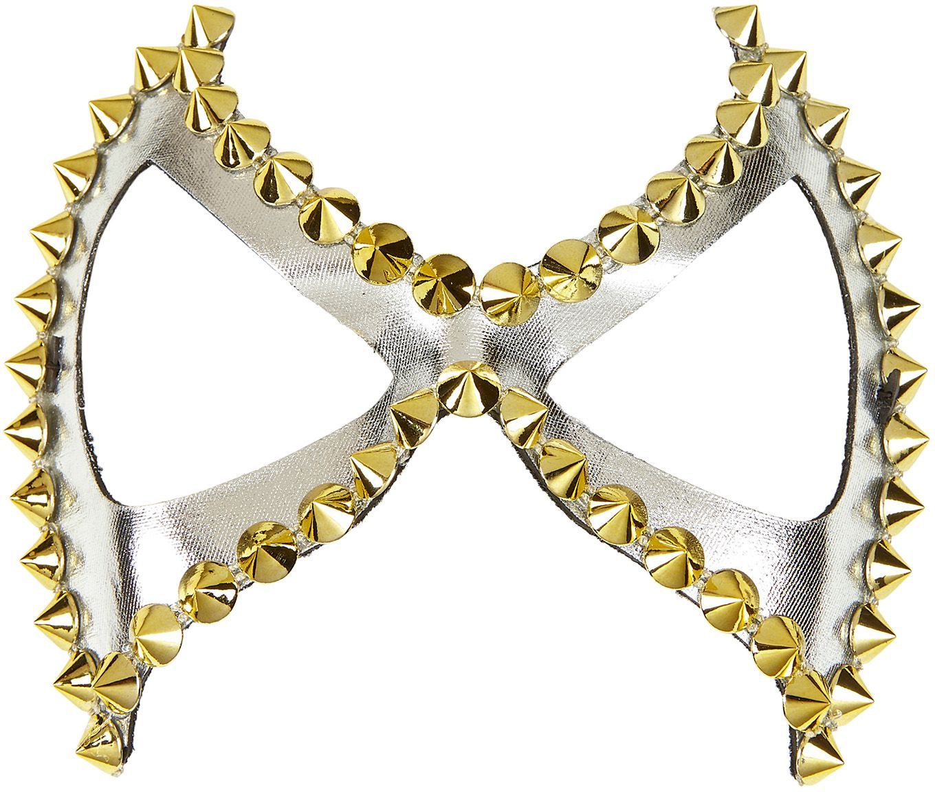 Zilveren Diabolik Sm Oogmasker met Spikes