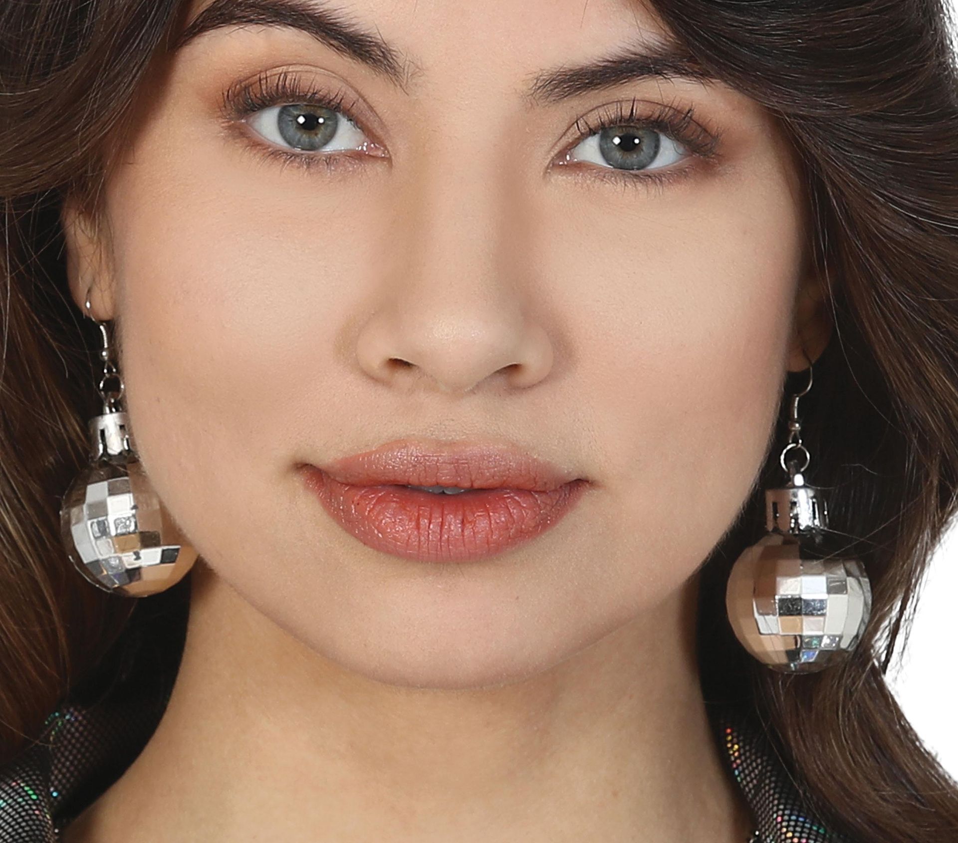 Zilveren Disco Bal Oorbellen 70's Dames