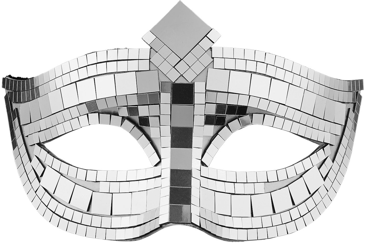 Zilveren Disco Oogmasker