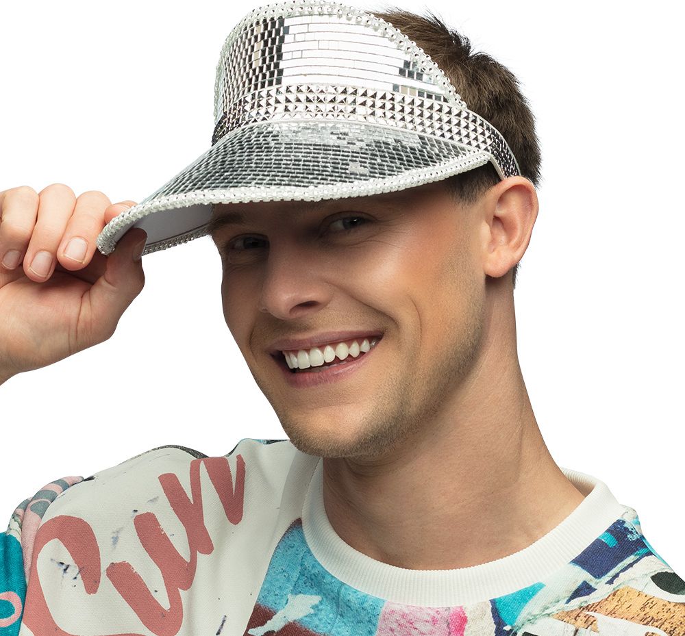 Zilveren Disco Zonneklep