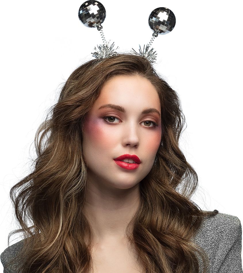 Zilveren Discoballen Diadeem Tiara