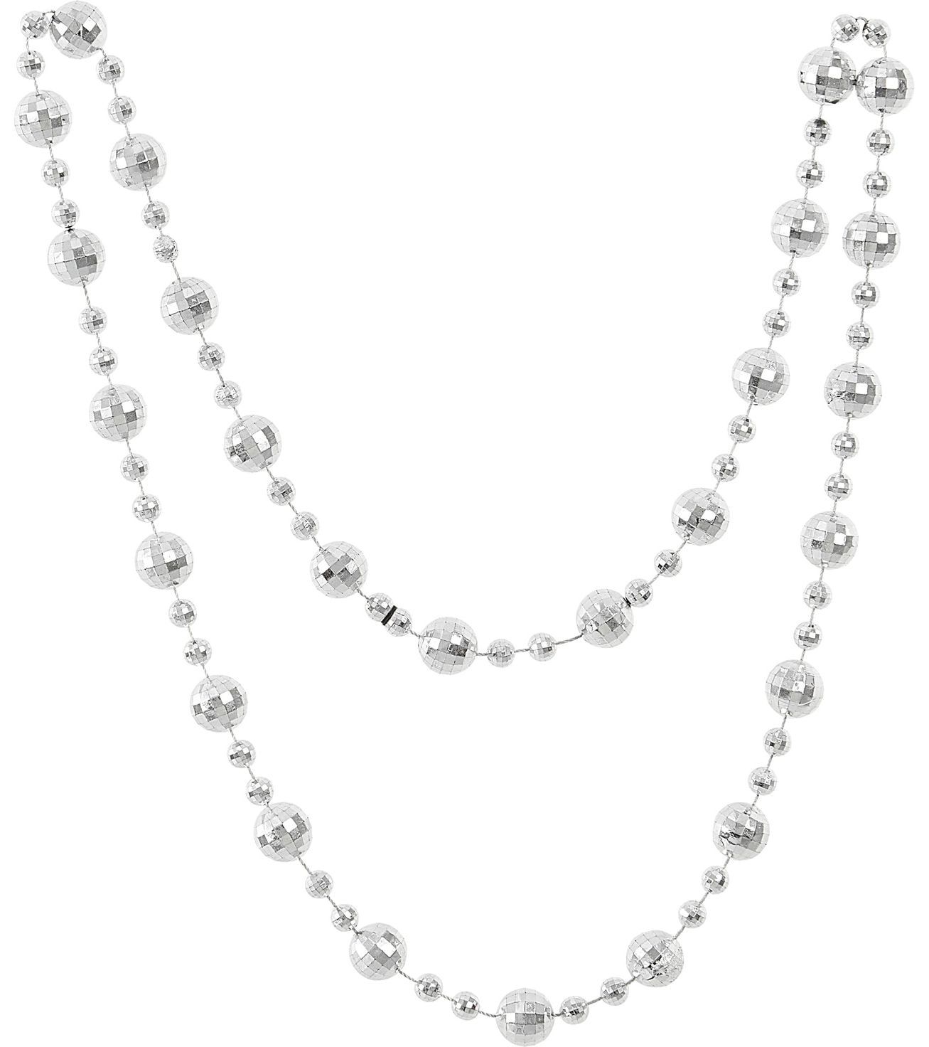 Zilveren Discoballen Ketting