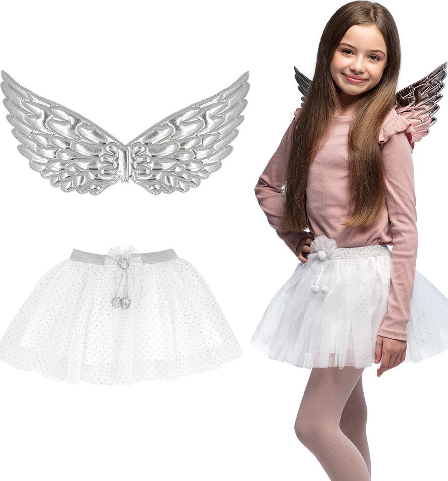 Zilveren Engel Accessoireset Kind 2-Delig