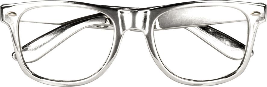 Zilveren feestbril