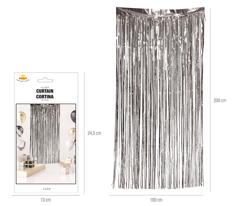 Zilveren Feestgordijn