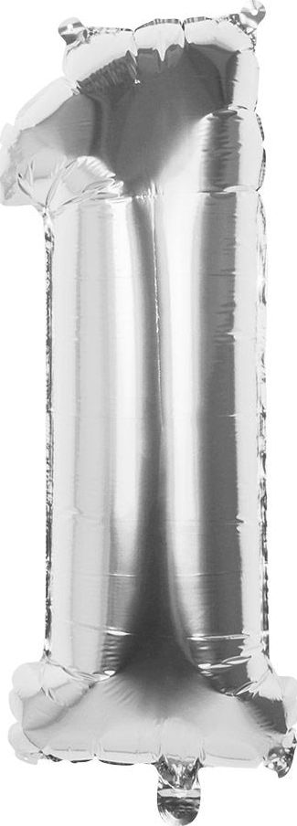 Zilveren Folieballon Cijfer 1