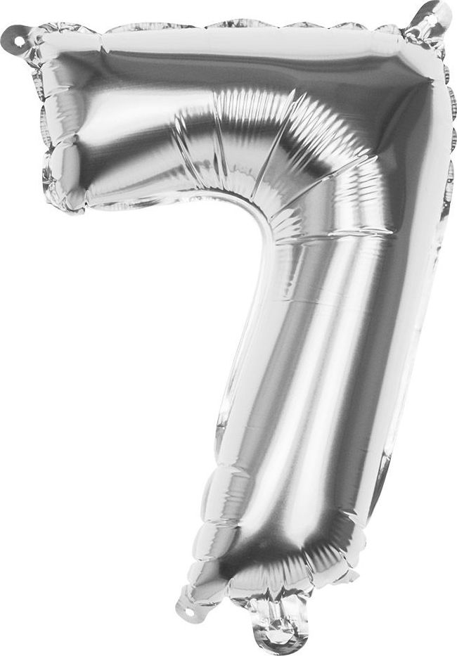 Zilveren Folieballon Cijfer 7