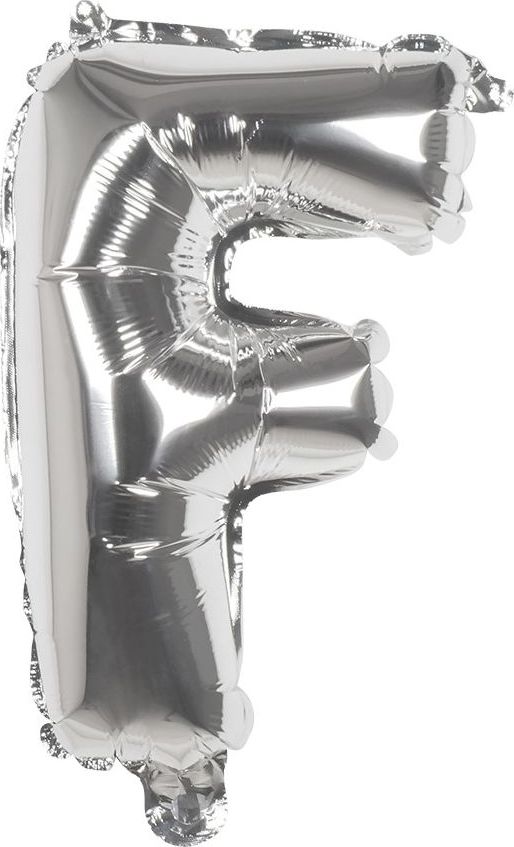 Zilveren Folieballon Letter F
